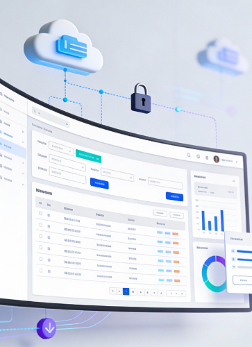 Web application dashboards and SaaS platforms